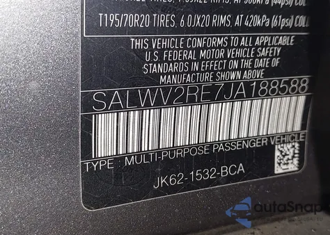 2018 Land Rover Range Rover Sport Autobiography z USA, uszkodzony, nr VIN SALWV2RE7JA188588